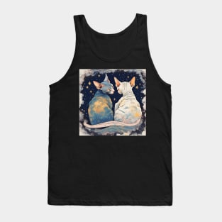 Sphynx Cat Platonic Soulmates Like A Normal Friendship, But Cooler Funny Quote with Best Friend Tank Top